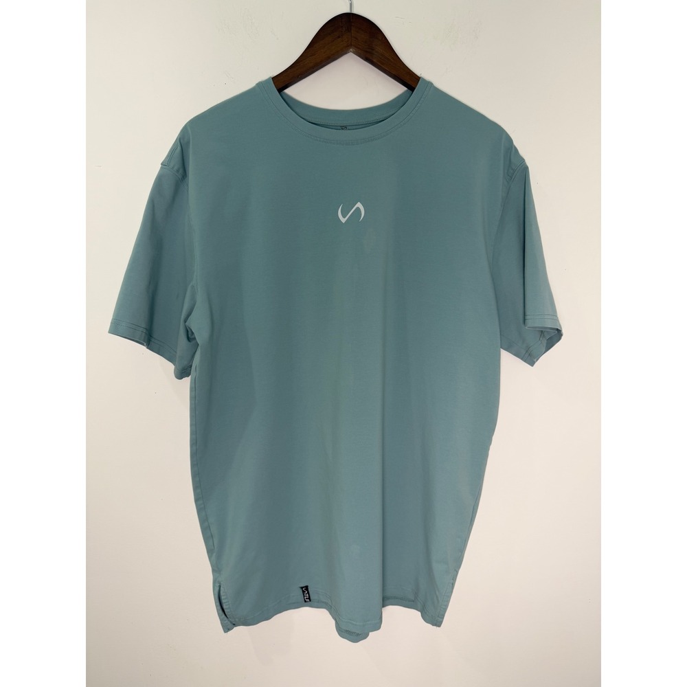TLF Take Life Further Mens Medium Teal Blue Short Sleeve Training T-Shirt